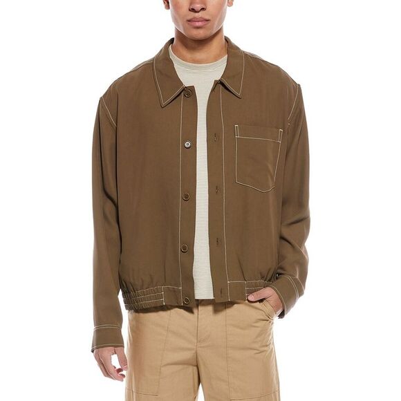 Simkhai MensKeith Shirt Jacket Green